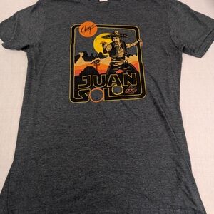 Chuy's 2015 Juan Solo Tex Mex The Flavor Awakens Grey Tee Size Medium Unisex
